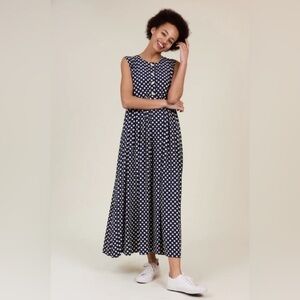 Clary & Peg Silvie Maternity Maxi Dress in Spot Polka Dot